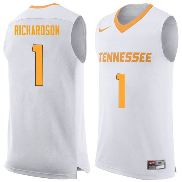 Men #1 Josh Richardson Tennessee Volunteers College Basketball Jerseys Sale-White